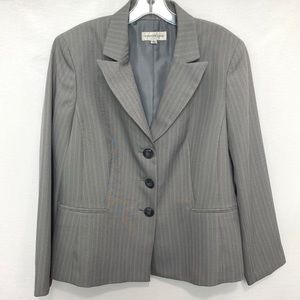 Evan Picone City Chic Grey/Peach Blazer Jacket